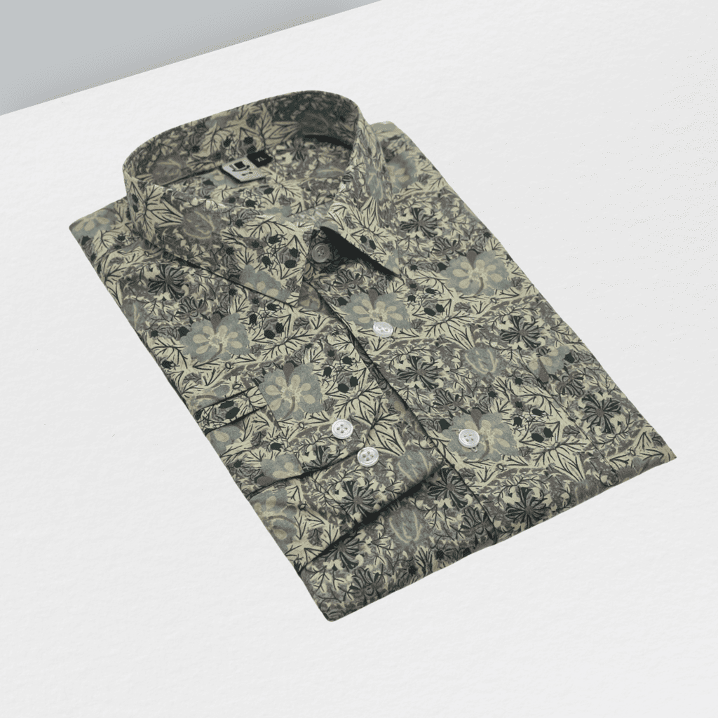 紫藤花灰綠襯衫