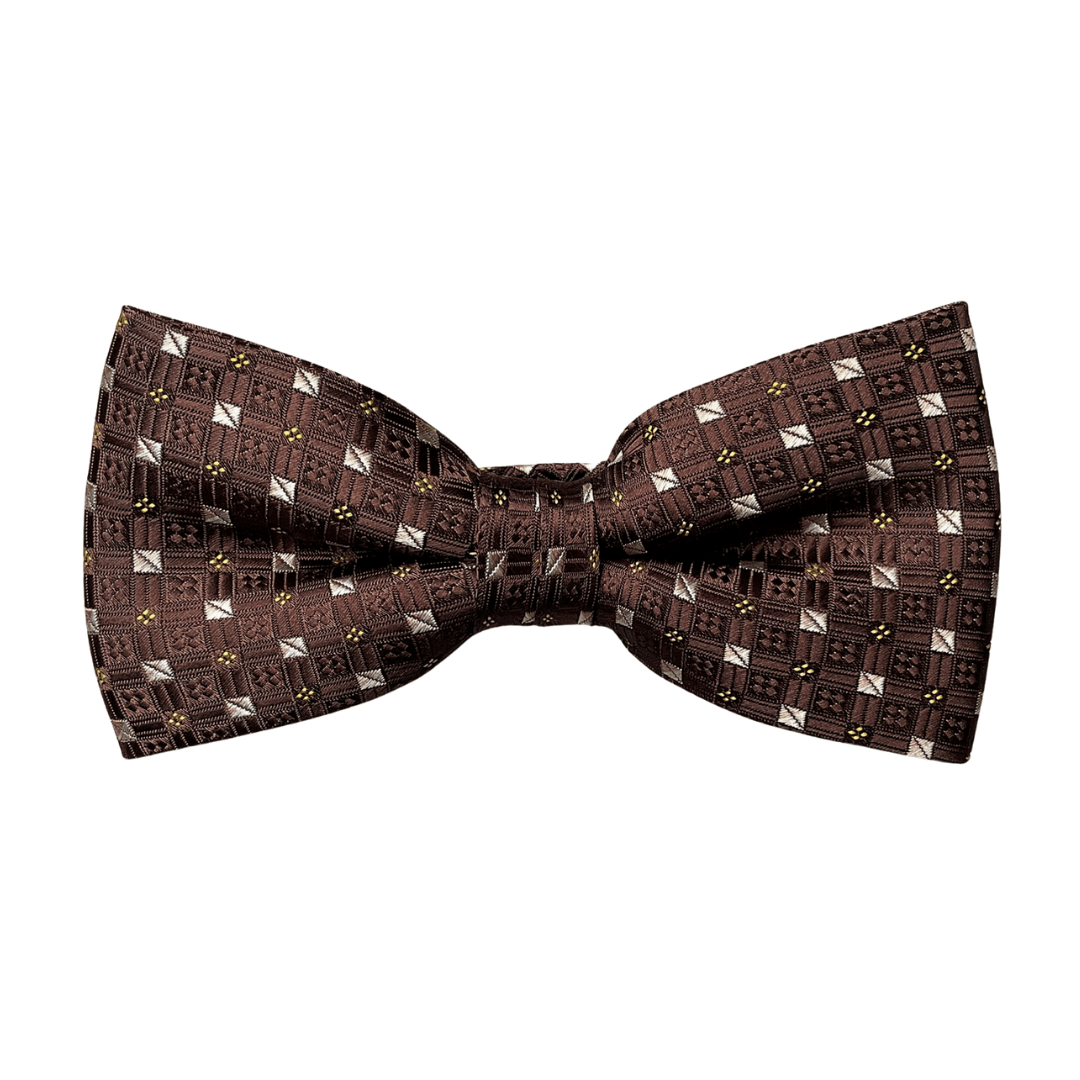 方塊圖騰咖啡領結