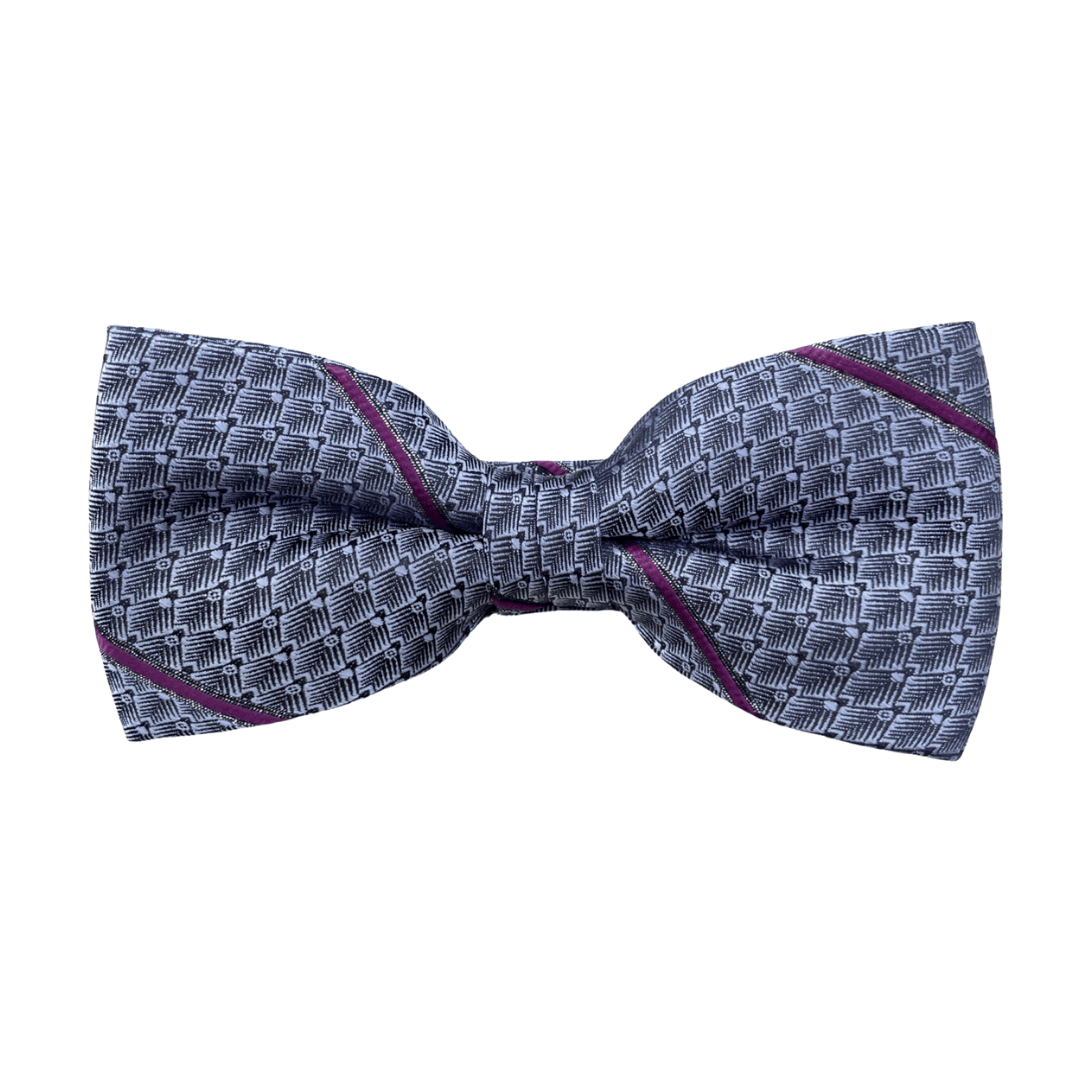 菱格彩帶藍領結