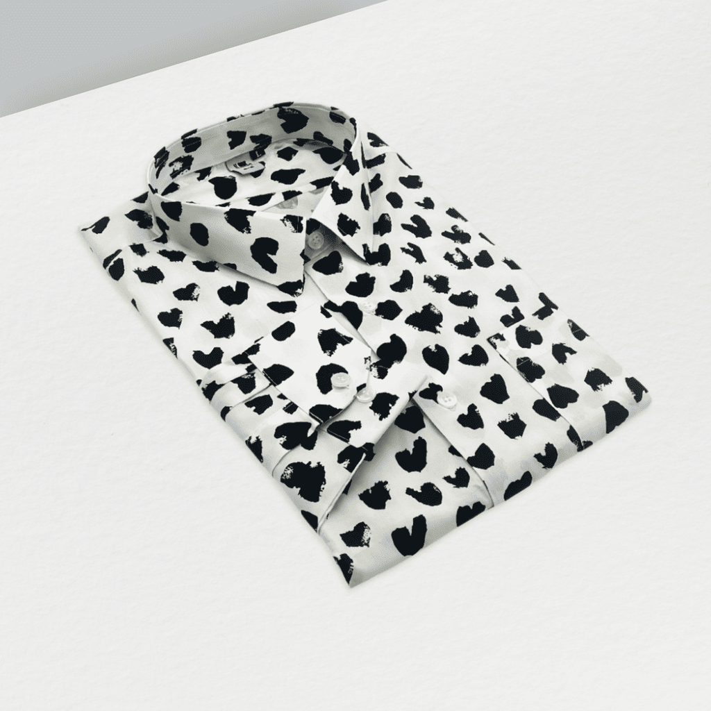 不規則愛心白襯衫