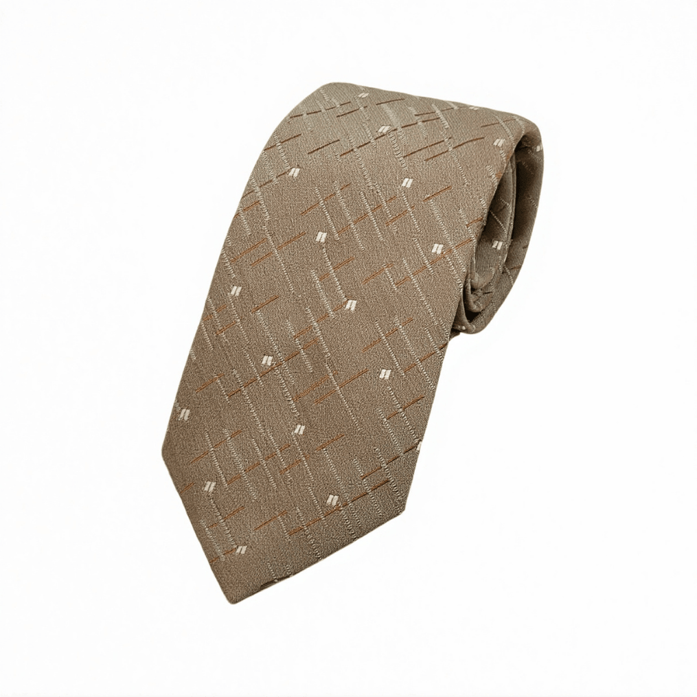 白方塊咖啡領帶