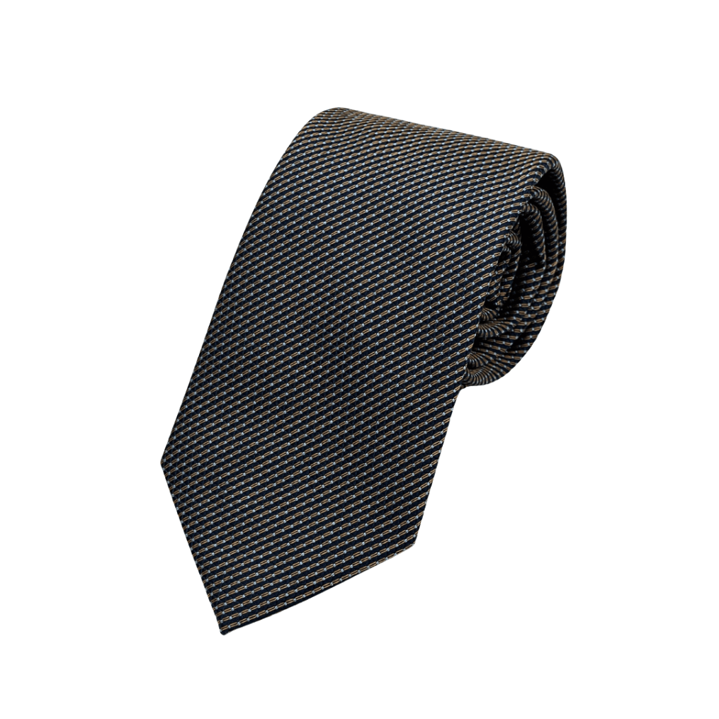 細橘線深藍領帶