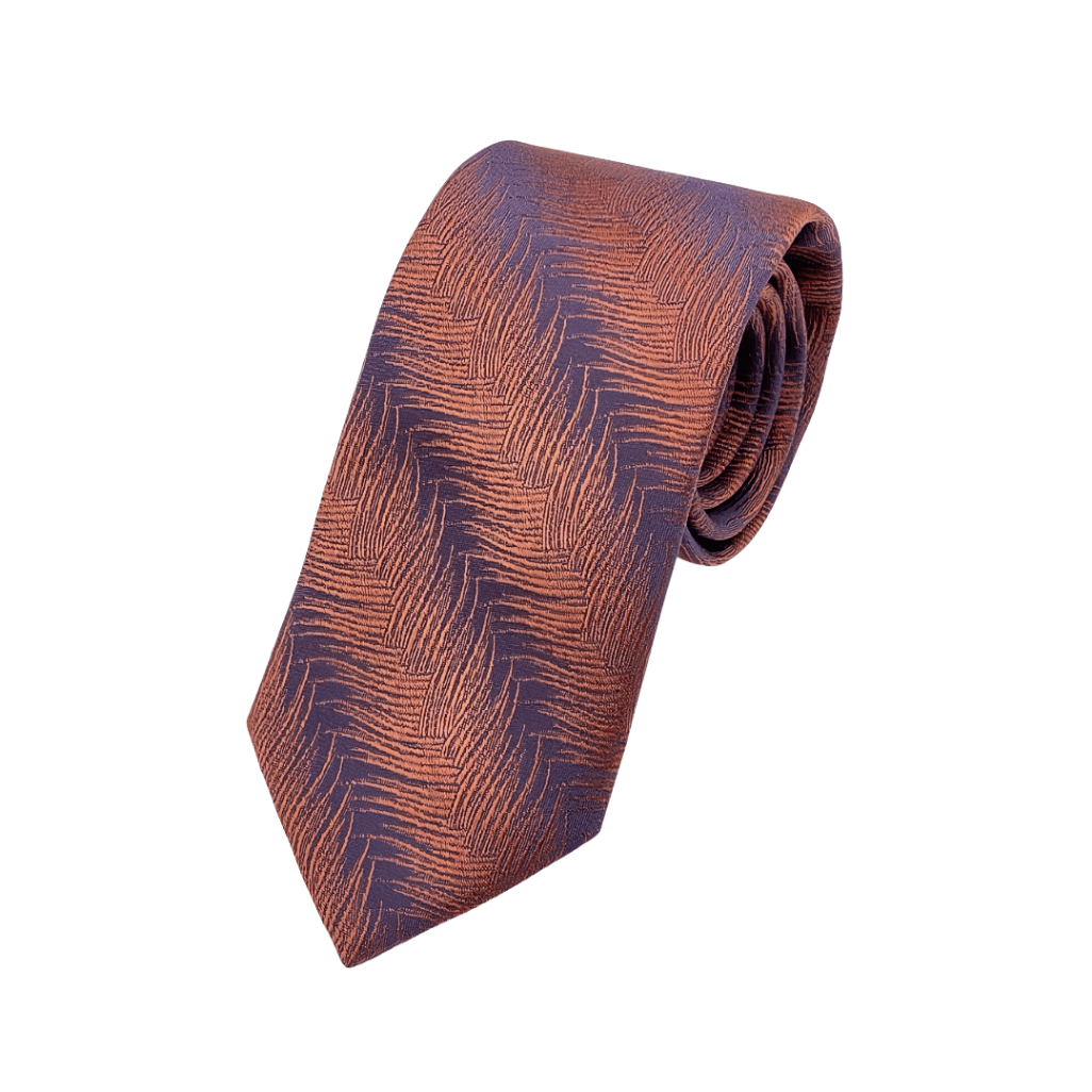 葉脈紋紅紫領帶